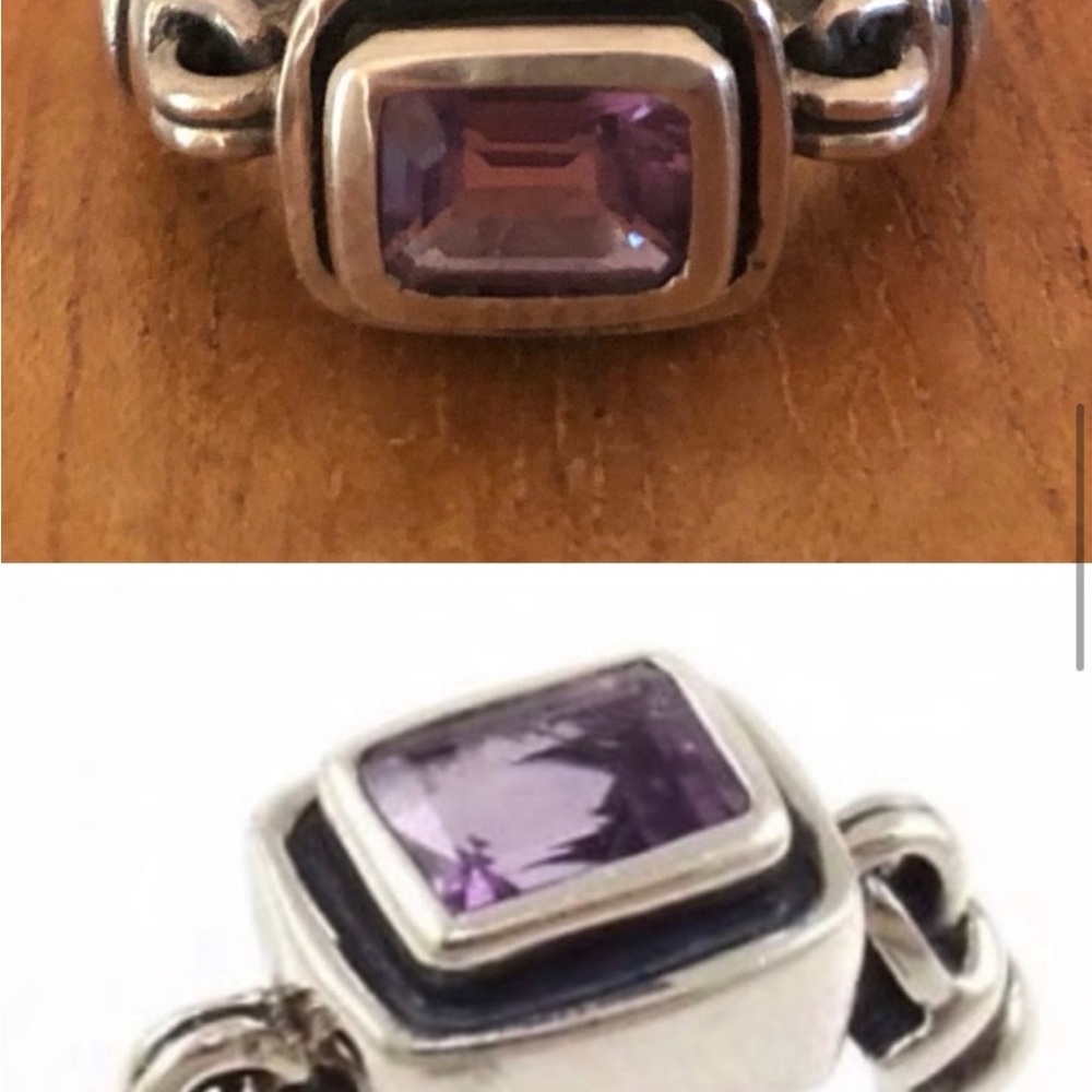 Silpada Amethyst Ring Features Rectangular Facete… - image 6